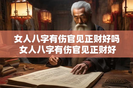 女人八字有伤官见正财好吗 女人八字有伤官见正财好吗婚姻如何