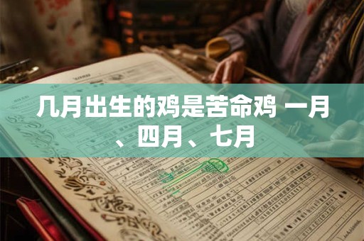 几月出生的鸡是苦命鸡 一月、四月、七月