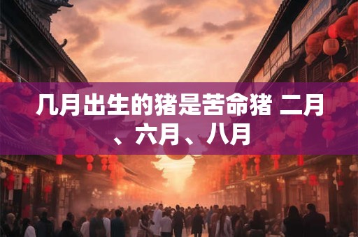 几月出生的猪是苦命猪 二月、六月、八月