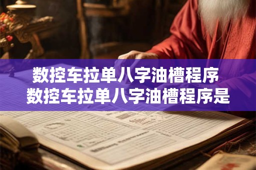 数控车拉单八字油槽程序 数控车拉单八字油槽程序是什么
