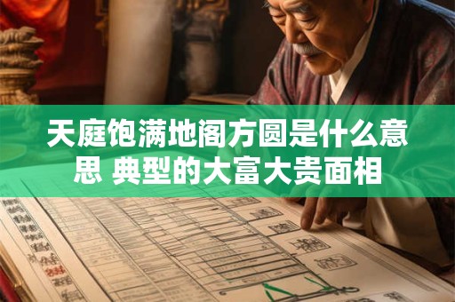 天庭饱满地阁方圆是什么意思 典型的大富大贵面相