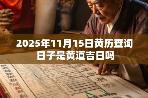 2025年11月15日黄历查询 日子是黄道吉日吗 2025年11月15日黄历查询 日子是黄道吉日吗