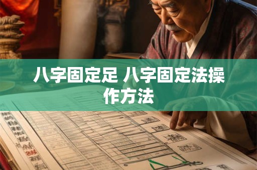 八字固定足 八字固定法操作方法 八字固定足 八字固定法操作方法