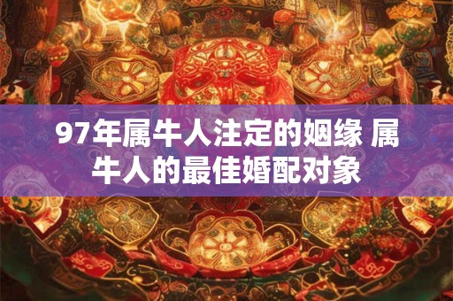 97年属牛人注定的姻缘 属牛人的最佳婚配对象