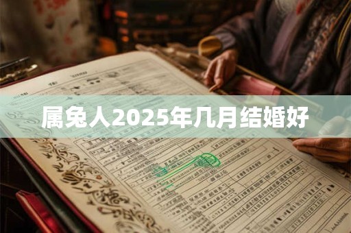 属兔人2025年几月结婚好