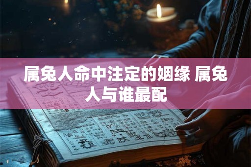 属兔人命中注定的姻缘 属兔人与谁最配