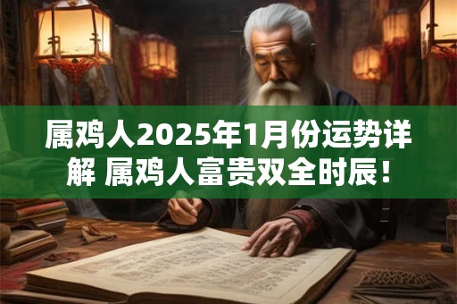 属鸡人2025年1月份运势详解 属鸡人富贵双全时辰！