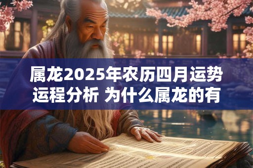 属龙2025年农历四月运势运程分析 为什么属龙的有二婚命