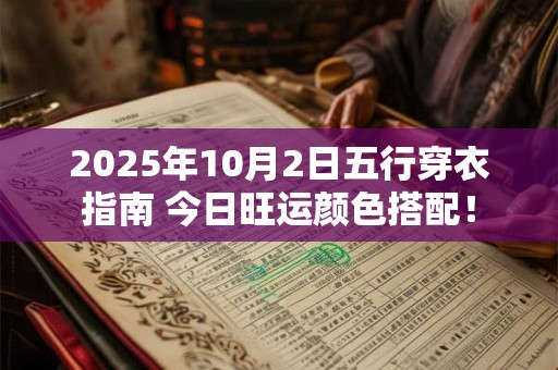 2025年10月2日五行穿衣指南 今日旺运颜色搭配！