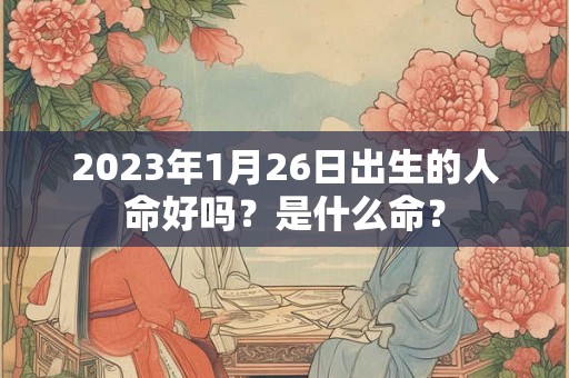2023年1月26日出生的人命好吗？是什么命？