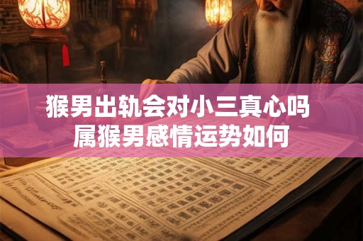猴男出轨会对小三真心吗 属猴男感情运势如何