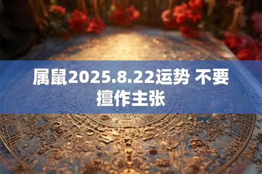 属鼠2026.8.22运势 不要擅作主张