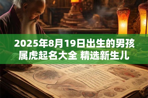 2025年8月19日出生的男孩属虎起名大全 精选新生儿好名推荐