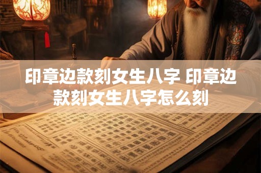 印章边款刻女生八字 印章边款刻女生八字怎么刻