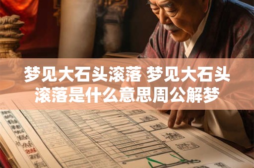 梦见大石头滚落 梦见大石头滚落是什么意思周公解梦