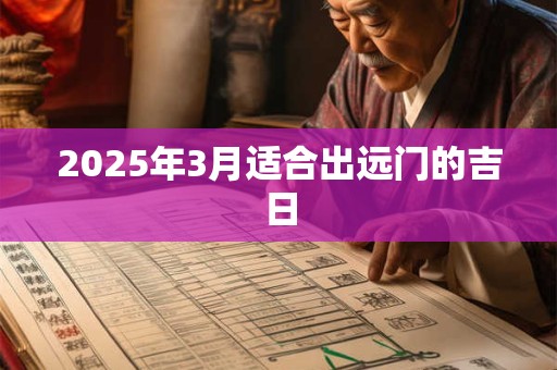 2025年3月适合出远门的吉日