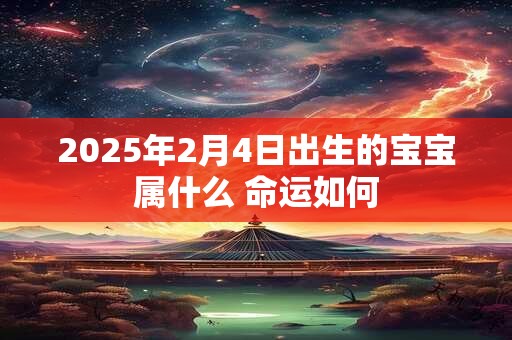 2025年2月4日出生的宝宝属什么 命运如何 2025年2月4日出生的宝宝属什么 命运如何