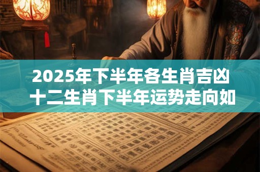 2025年下半年各生肖吉凶 十二生肖下半年运势走向如何 2025年下半年各生肖吉凶 十二生肖下半年运势走向如何