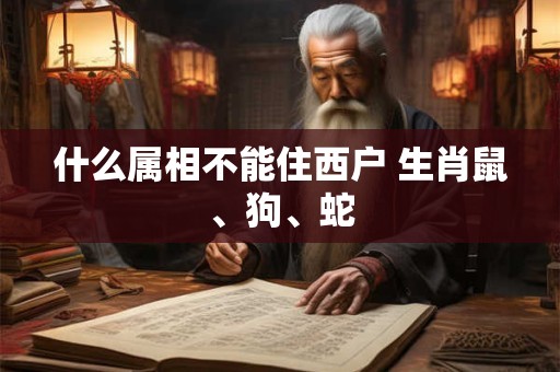 什么属相不能住西户 生肖鼠、狗、蛇