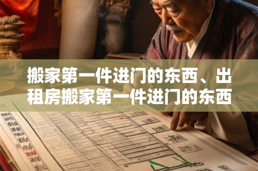 搬家第一件进门的东西、出租房搬家第一件进门的东西