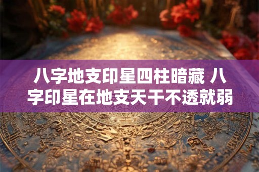 八字地支印星四柱暗藏 八字印星在地支天干不透就弱吗