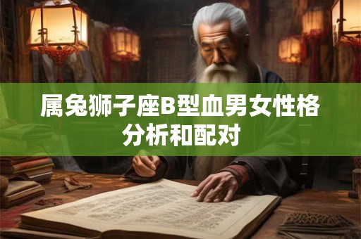 属兔狮子座B型血男女性格分析和配对