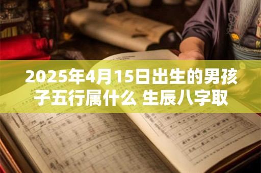 2026年4月15日出生的男孩子五行属什么 生辰八字取名