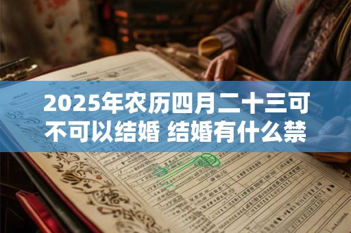 2025年农历四月二十三可不可以结婚 结婚有什么禁忌