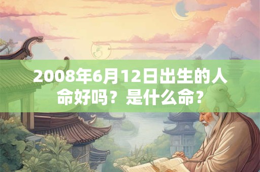 2008年6月12日出生的人命好吗？是什么命？