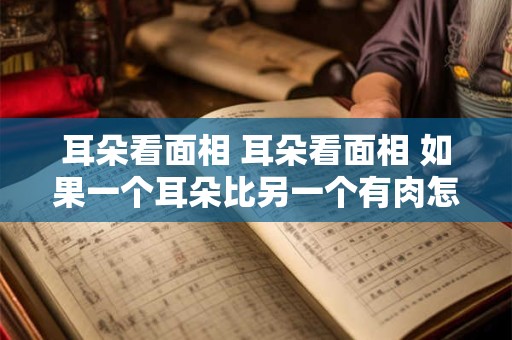 耳朵看面相 耳朵看面相 如果一个耳朵比另一个有肉怎么解释