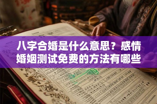 八字合婚是什么意思？感情婚姻测试免费的方法有哪些？