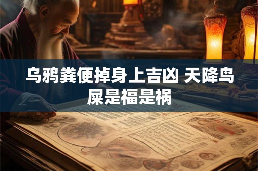 乌鸦粪便掉身上吉凶 天降鸟屎是福是祸