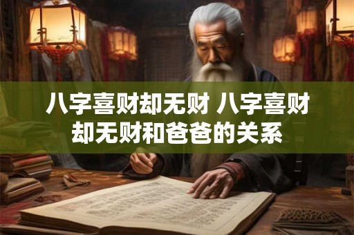 八字喜财却无财 八字喜财却无财和爸爸的关系
