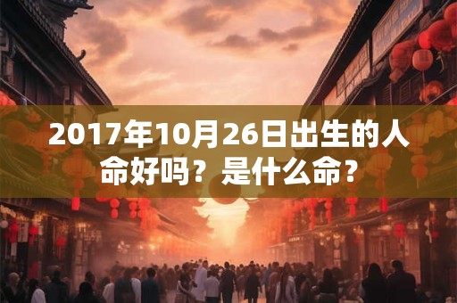 2017年10月26日出生的人命好吗？是什么命？