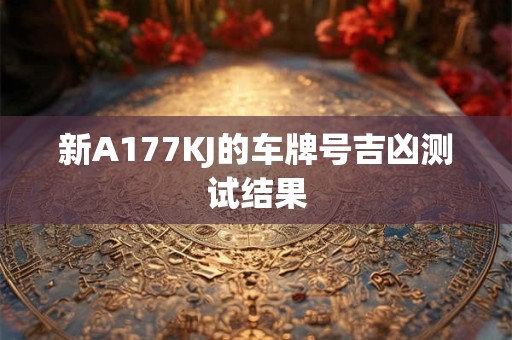 新A177KJ的车牌号吉凶测试结果