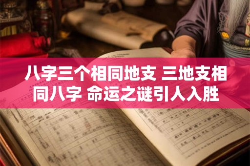 八字三个相同地支 三地支相同八字 命运之谜引人入胜 八字三个相同地支 三地支相同八字 命运之谜引人入胜