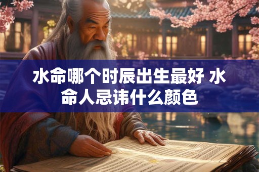 水命哪个时辰出生最好 水命人忌讳什么颜色