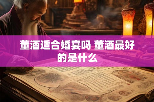 董酒适合婚宴吗 董酒最好的是什么