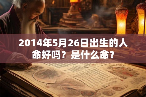 2014年5月26日出生的人命好吗？是什么命？
