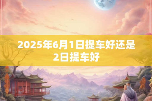 2025年6月1日提车好还是2日提车好