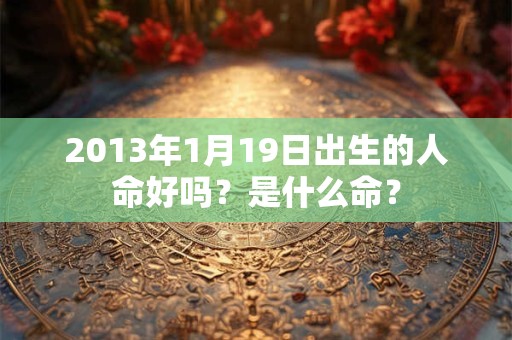 2013年1月19日出生的人命好吗？是什么命？