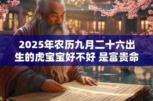 2025年农历九月二十六出生的虎宝宝好不好 是富贵命吗