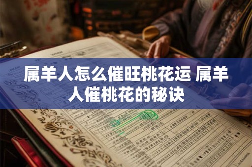 属羊人怎么催旺桃花运 属羊人催桃花的秘诀