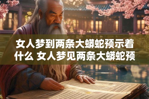 女人梦到两条大蟒蛇预示着什么 女人梦见两条大蟒蛇预示着什么