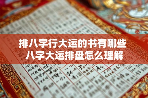 排八字行大运的书有哪些 八字大运排盘怎么理解