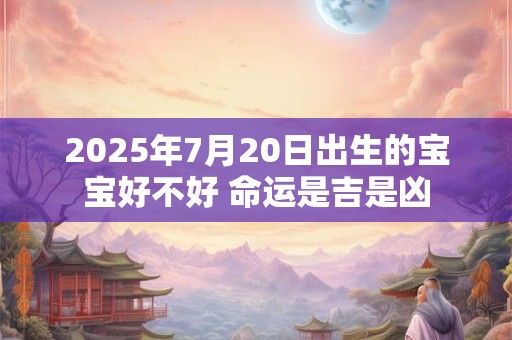 2025年7月20日出生的宝宝好不好 命运是吉是凶