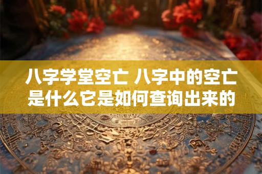 八字学堂空亡 八字中的空亡是什么它是如何查询出来的