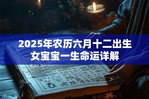 2025年农历六月十二出生女宝宝一生命运详解