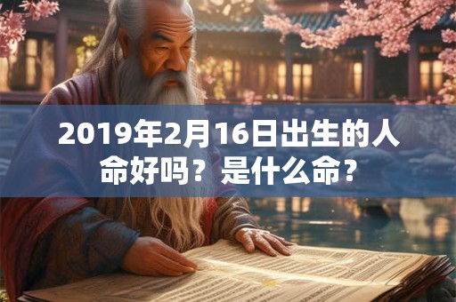 2019年2月16日出生的人命好吗？是什么命？