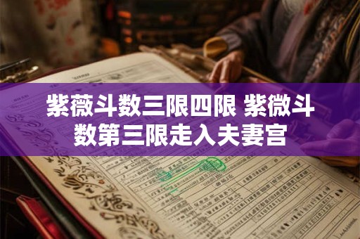 紫薇斗数三限四限 紫微斗数第三限走入夫妻宫